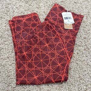 Red Geometric Adidas Leggings